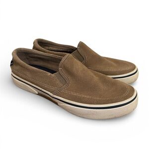 Sperry Suede Slip On Shoes Brown Casual Everyday US 9
